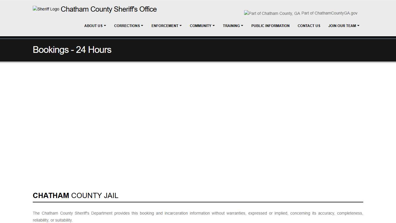 Chatham County Sheriff's Office - Bookings - 24 Hours